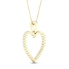 Thumbnail Image 4 of Diamond Heart Necklace 1/4 ct tw Round-Cut 10K Yellow Gold 18&quot;