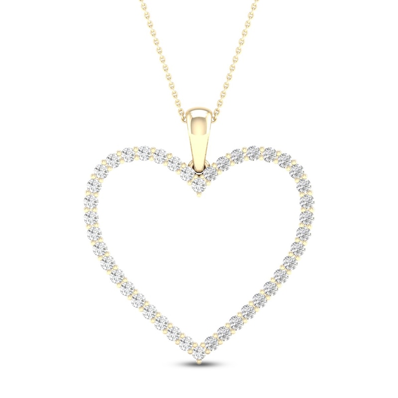 Diamond Heart Pendant 18 Necklace (1/2 Ct. t.w.) - Gold