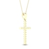 Thumbnail Image 3 of Diamond Cross Necklace 1/4 ct tw Round-Cut 10K Yellow Gold 18"