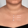 Thumbnail Image 5 of Diamond Halo Necklace 1/10 ct tw Round-Cut 10K Rose Gold 18&quot;