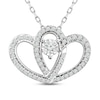 Thumbnail Image 0 of Diamond Heart Necklace 1/4 ct tw Round-Cut 10K White Gold 18"