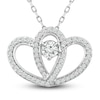 Thumbnail Image 0 of Diamond Heart Necklace 1/2 ct tw Round-Cut Sterling Silver 18"