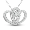 Thumbnail Image 1 of Diamond Heart Necklace 1/2 ct tw Round-Cut Sterling Silver 18"