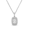 Thumbnail Image 1 of Forever Connected Diamond Necklace 1/4 ct tw Princess & Round-Cut 10K White Gold 18&quot;