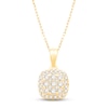 Thumbnail Image 1 of Diamond Cushion Necklace 1/4 ct tw Round-cut 10K Yellow Gold 18&quot;