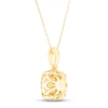 Thumbnail Image 4 of Diamond Cushion Necklace 1/4 ct tw Round-cut 10K Yellow Gold 18&quot;