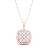 Thumbnail Image 1 of Diamond Cushion Necklace 1 ct tw Round-cut 10K Rose Gold 18&quot;