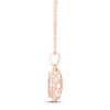 Thumbnail Image 2 of Diamond Cushion Necklace 1 ct tw Round-cut 10K Rose Gold 18&quot;