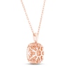 Thumbnail Image 4 of Diamond Cushion Necklace 1 ct tw Round-cut 10K Rose Gold 18&quot;