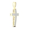 Thumbnail Image 2 of Men's Diamond Cross Charm 1 ct tw Round-cut 10K Yellow Gold