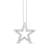 Thumbnail Image 3 of Diamond Star Necklace 1/10 ct tw Round-cut 10K White Gold 18"