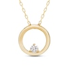 Thumbnail Image 0 of Diamond Circle Necklace 1/10 ct tw Round-cut 10K Yellow Gold 18"