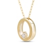 Thumbnail Image 1 of Diamond Circle Necklace 1/10 ct tw Round-cut 10K Yellow Gold 18"