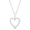 Thumbnail Image 0 of Diamond Heart Necklace 1/3 ct tw Princess & Round-cut 10K White Gold 18"