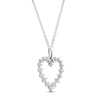 Thumbnail Image 1 of Diamond Heart Necklace 1/3 ct tw Princess & Round-cut 10K White Gold 18"