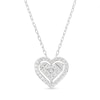 Thumbnail Image 1 of Diamond Heart Necklace 1/3 ct tw Round & Princess-cut 10K White Gold 18&quot;