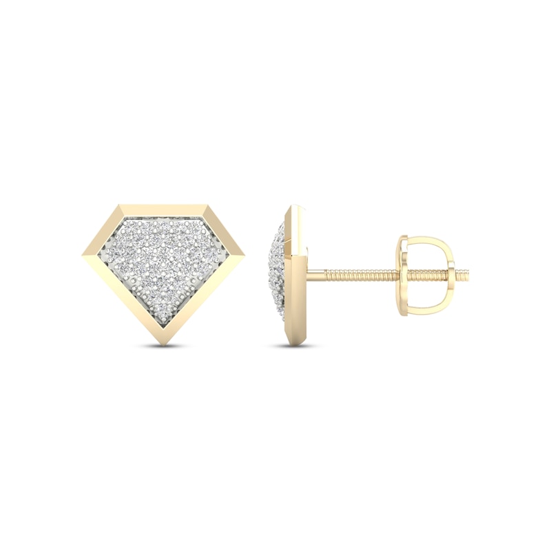 Diamond Stud Earrings 1/4 ct tw Round-Cut 10K Yellow Gold