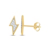 Thumbnail Image 1 of Men's Diamond Lightning Bolt Earrings 1/4 ct tw Round-cut 10K Yellow Gold