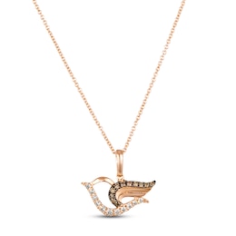 Le Vian Diamond Necklace 1/6 ct tw 14K Strawberry Gold 18&quot;