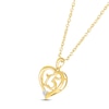 Thumbnail Image 2 of Diamond Quinceañera Heart Necklace 10K Yellow Gold 18&quot;