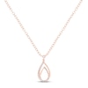 Thumbnail Image 1 of Diamond Teardrop Necklace 1/6 ct tw Round-cut 10K Rose Gold 18&quot;