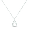 Thumbnail Image 0 of Diamond Teardrop Necklace 1/6 ct tw Round-cut 10K White Gold 18"