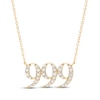 Thumbnail Image 1 of Diamond Angel Number 999 Necklace 1/5 ct tw Round-cut 10K Yellow Gold 18&quot;