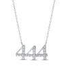 Thumbnail Image 0 of Diamond Angel Number 444 Necklace 1/6 ct tw Round-cut Sterling Silver 18"