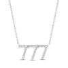 Thumbnail Image 1 of Diamond Angel Number 777 Necklace 1/6 ct tw Round-cut Sterling Silver 18&quot;