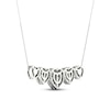 Thumbnail Image 4 of Diamond Five-Heart Necklace 1/2 ct tw Round-cut 10K White Gold 18&quot;