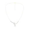 Thumbnail Image 3 of Diamond Swirl Necklace 1 ct tw Pear & Round-cut 14K Yellow Gold 18&quot;