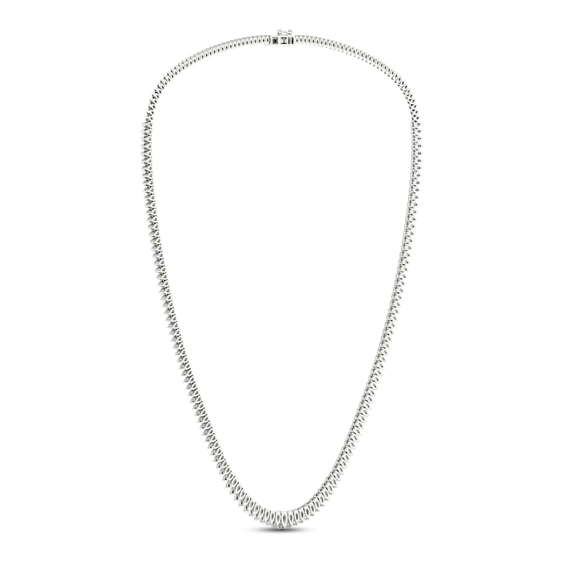 Main Image 5 of Diamond Riviera Necklace 7 ct tw Pear-Shaped 14K White Gold 18&quot;