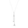 Thumbnail Image 1 of Diamond Double Drop Necklace 1/2 ct tw Pear & Round-cut 14K White Gold 18&quot;