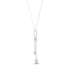 Thumbnail Image 2 of Diamond Double Drop Necklace 1/2 ct tw Pear & Round-cut 14K White Gold 18&quot;