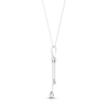 Thumbnail Image 4 of Diamond Double Drop Necklace 1/2 ct tw Pear & Round-cut 14K White Gold 18&quot;