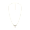 Thumbnail Image 3 of Diamond V Necklace 1-1/2 ct tw Pear & Round-cut 14K Yellow Gold 18&quot;