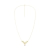 Thumbnail Image 5 of Diamond V Necklace 1-1/2 ct tw Pear & Round-cut 14K Yellow Gold 18&quot;