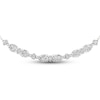 Thumbnail Image 0 of Diamond Smile Necklace 3 ct tw Pear & Round-cut 14K White Gold 18"