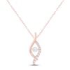 Thumbnail Image 1 of Unstoppable Love Diamond Swirl Necklace 1/4 ct tw 10K Rose Gold 18&quot;