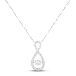 Unstoppable Love Diamond Infinity Necklace 1/4 ct tw 10K White Gold 18&quot;