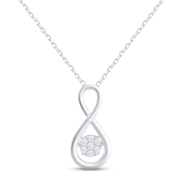 Unstoppable Love Diamond Infinity Necklace 1/3 ct tw 10K White Gold 18&quot;