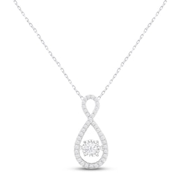 Unstoppable Love Diamond Infinity Necklace 1/2 ct tw 10K White Gold 18&quot;