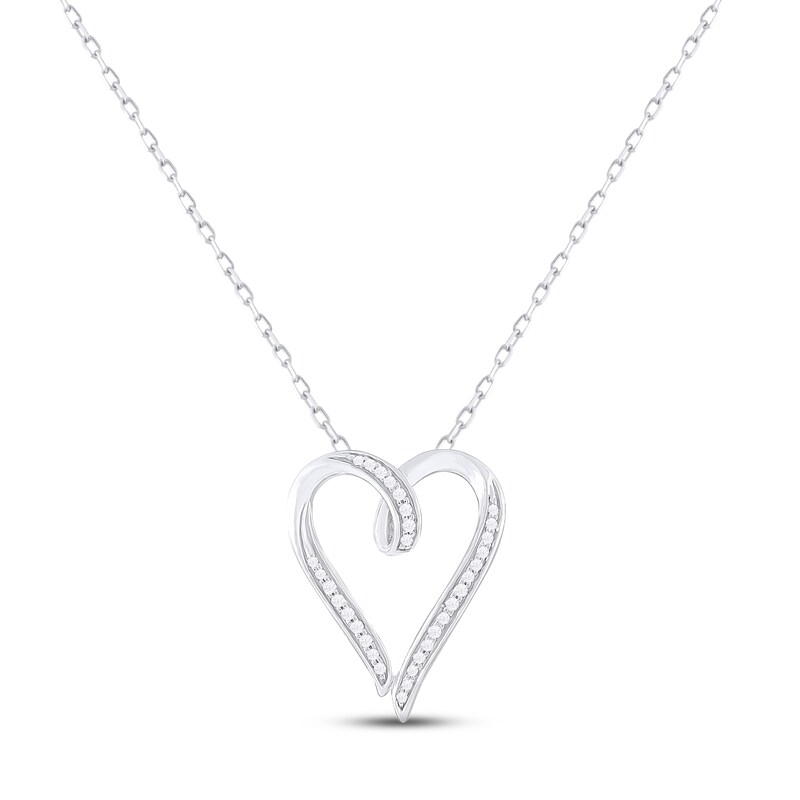 Hallmark Diamonds Heart Necklace 1/15 ct tw Sterling Silver 18