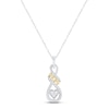 Thumbnail Image 1 of Diamond infinity &quot;Mom&quot; Necklace 1/4 ct tw Round-cut 10K Two-Tone Gold 18&quot;