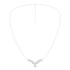 Thumbnail Image 1 of Diamond V Necklace 1-1/2 ct tw Pear & Round-cut 14K White Gold 18"