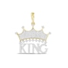 Thumbnail Image 0 of Men's Diamond "King" Crown Charm 1/3 ct tw Round-cut 10K Yellow Gold