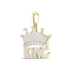 Thumbnail Image 1 of Men's Diamond "King" Crown Charm 1/3 ct tw Round-cut 10K Yellow Gold