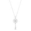 Thumbnail Image 0 of Diamond Key Necklace 1/4 ct tw Round-cut 10K White Gold 18"