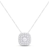 Thumbnail Image 0 of Lab-Grown Diamonds by KAY Cushion Necklace 1 ct tw Round-cut 14K White Gold 18"