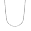 Thumbnail Image 4 of Men's Diamond Tennis Necklace 3 ct tw Round-cut 10K White Gold 20&quot;